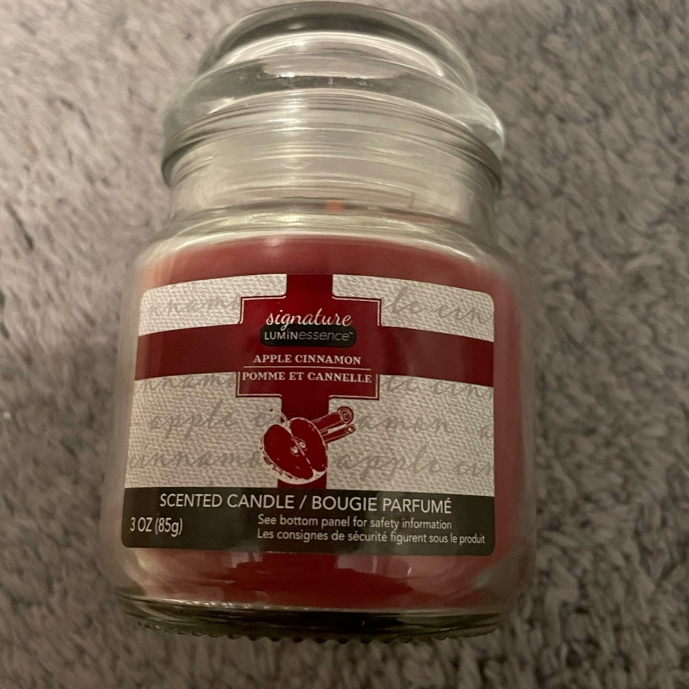 Mini 3 oz Luminess Apple Cinnamon Scented Candle - Red